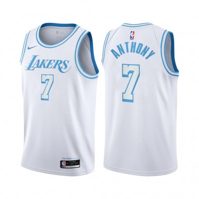 Nike Los Angeles Lakers #7 Carmelo Anthony Youth White NBA Swingman 2020-21 City Edition Jersey